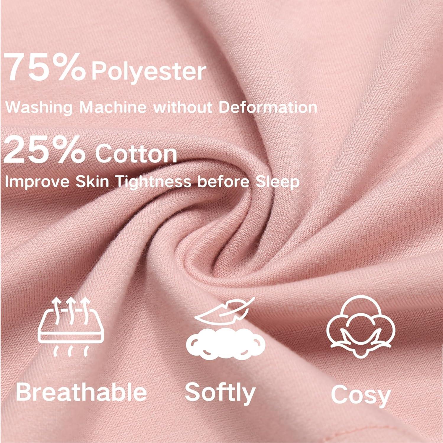 imageDeyeek 55 Inch Mens Pajama Shorts Sleep Cotton Lounge PJ Lightweight Elastic Waist Drawstring Nightwear Bottom with PocketsLight Pink