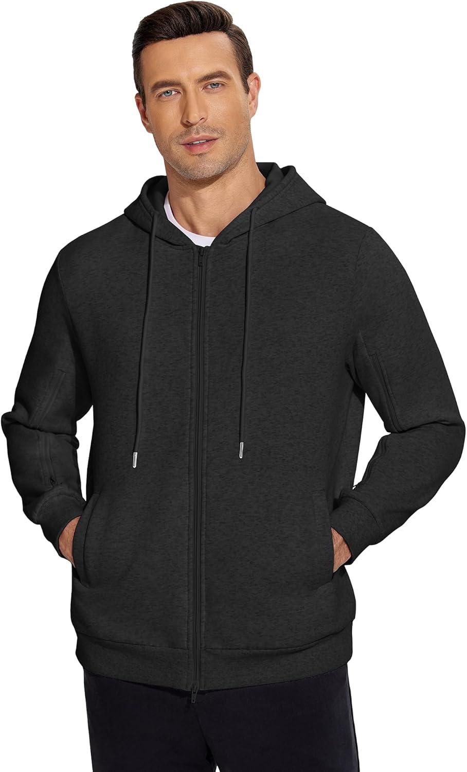imageDeyeek Dialysis Sweatshirts with Arm Zipper Jacket FullZip Hemodialysis Cotton Warm Heavyweight SweatshirtBlack