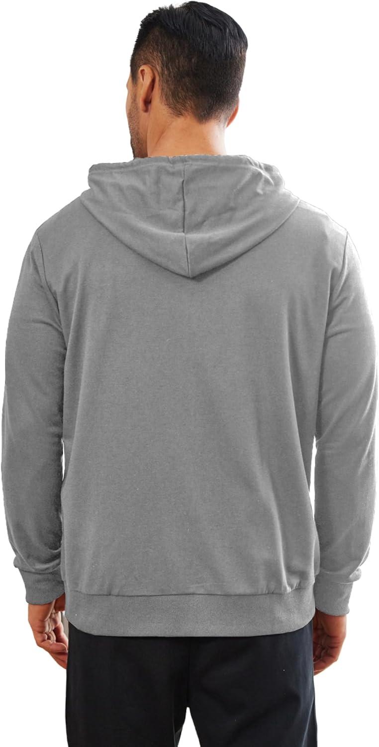imageDeyeek Dialysis Sweatshirts with Arm Zipper Jacket FullZip Lightweight Hemodialysis Cotton Jacket with PocketsGrey