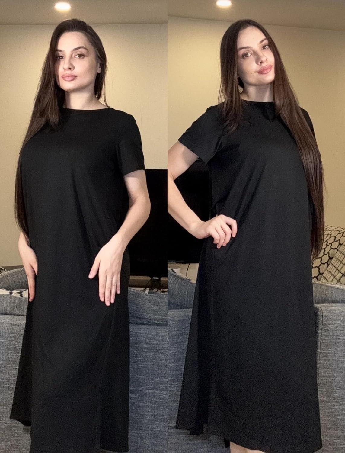 imageDeyeek Hospital Gowns for Women Labor Delivery Shoulder Surgery Dress Adaptive Clothing Night Robes for Elderly Plus SizeBlack