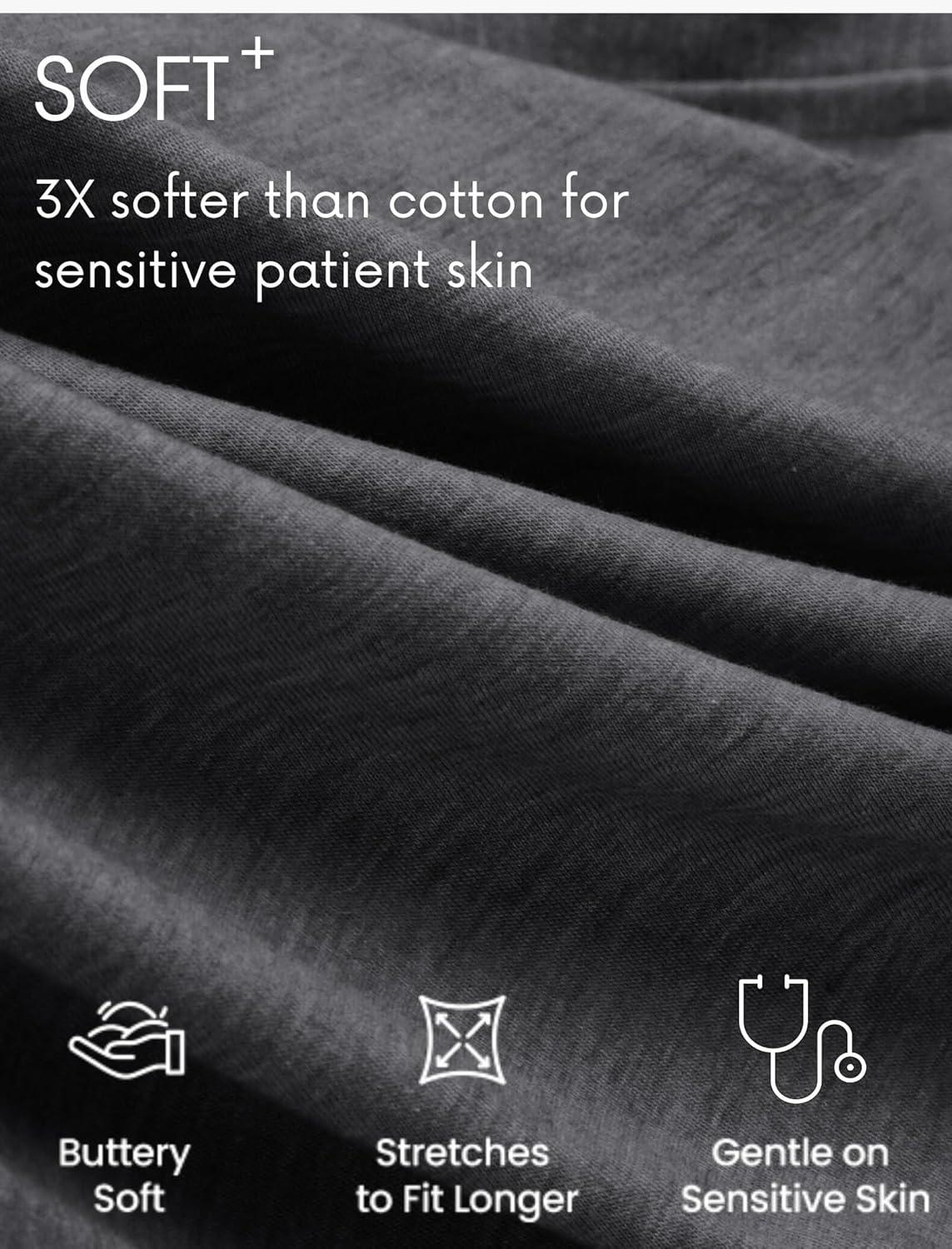 imageDeyeek Mastectomy Shirts with Drain Pockets Tear Away Side Shoulder Surgery Tops for Women Chemo Shirts for Port AccessDark Grey