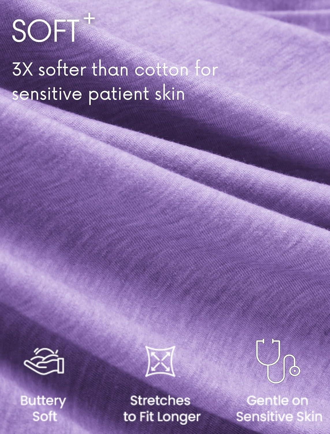 imageDeyeek Mastectomy Shirts with Drain Pockets Tear Away Side Shoulder Surgery Tops for Women Chemo Shirts for Port AccessLilac