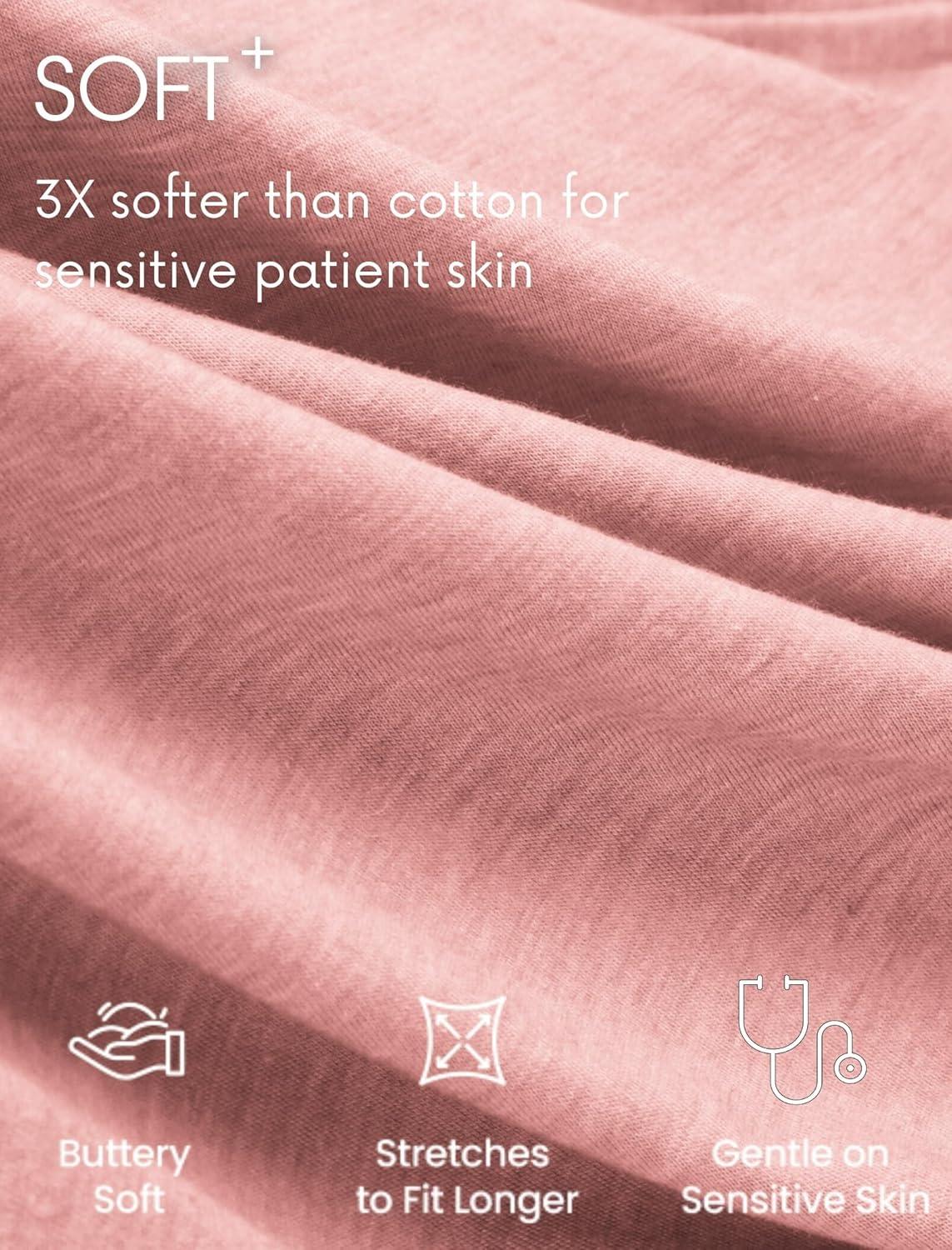 imageDeyeek Mastectomy Shirts with Drain Pockets Tear Away Side Shoulder Surgery Tops for Women Chemo Shirts for Port AccessPink