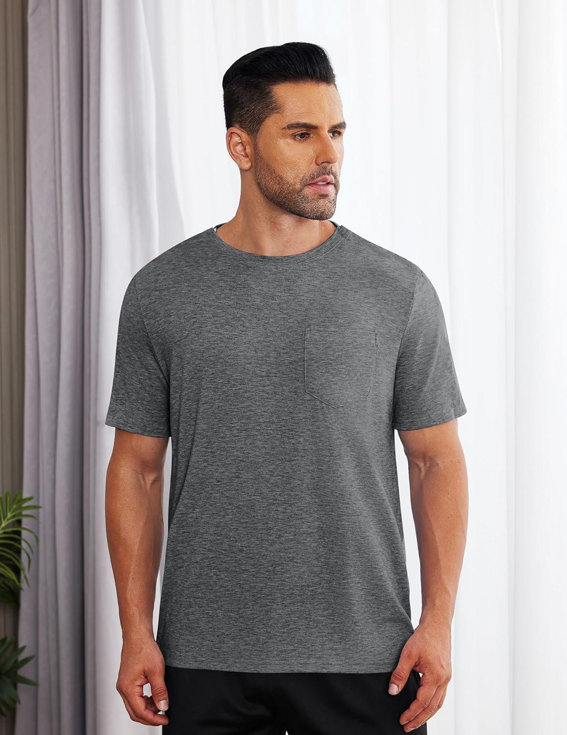 imageDeyeek Mens Post Shoulder Surgery Shirts Recovery Tear Away Short Sleeve Full Open Side Snap Adaptive Chemo ClothingDeep Grey