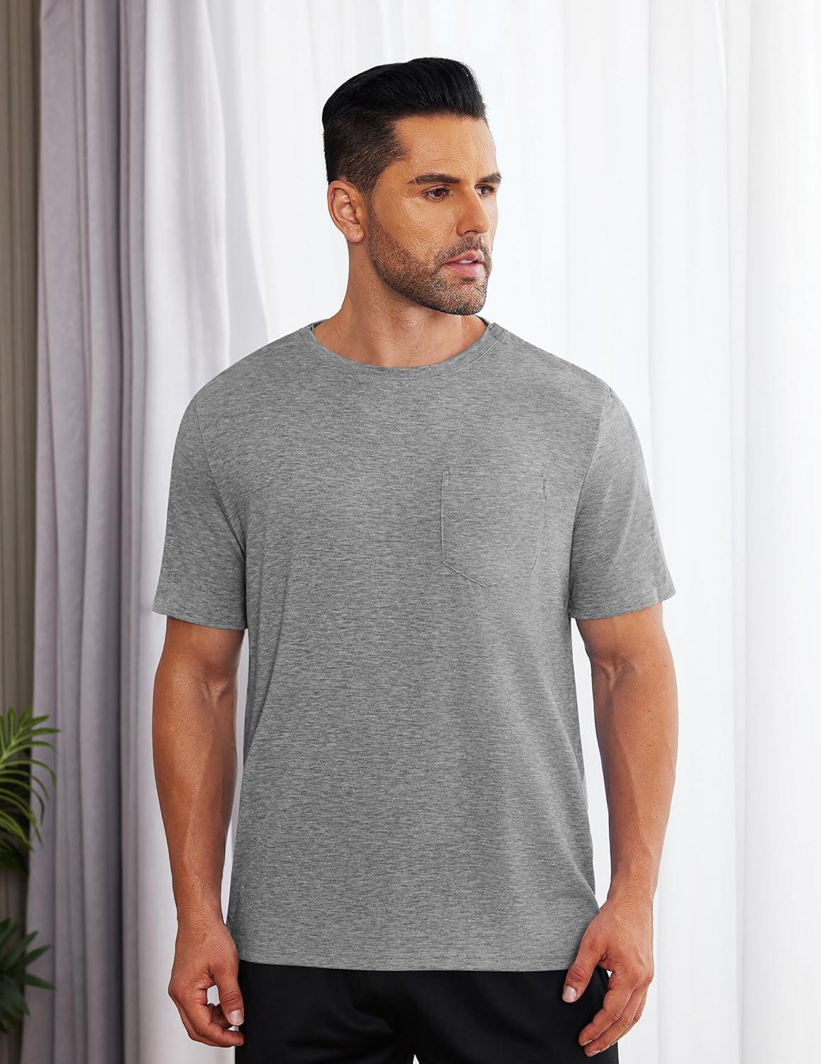 imageDeyeek Mens Post Shoulder Surgery Shirts Recovery Tear Away Short Sleeve Full Open Side Snap Adaptive Chemo ClothingGrey