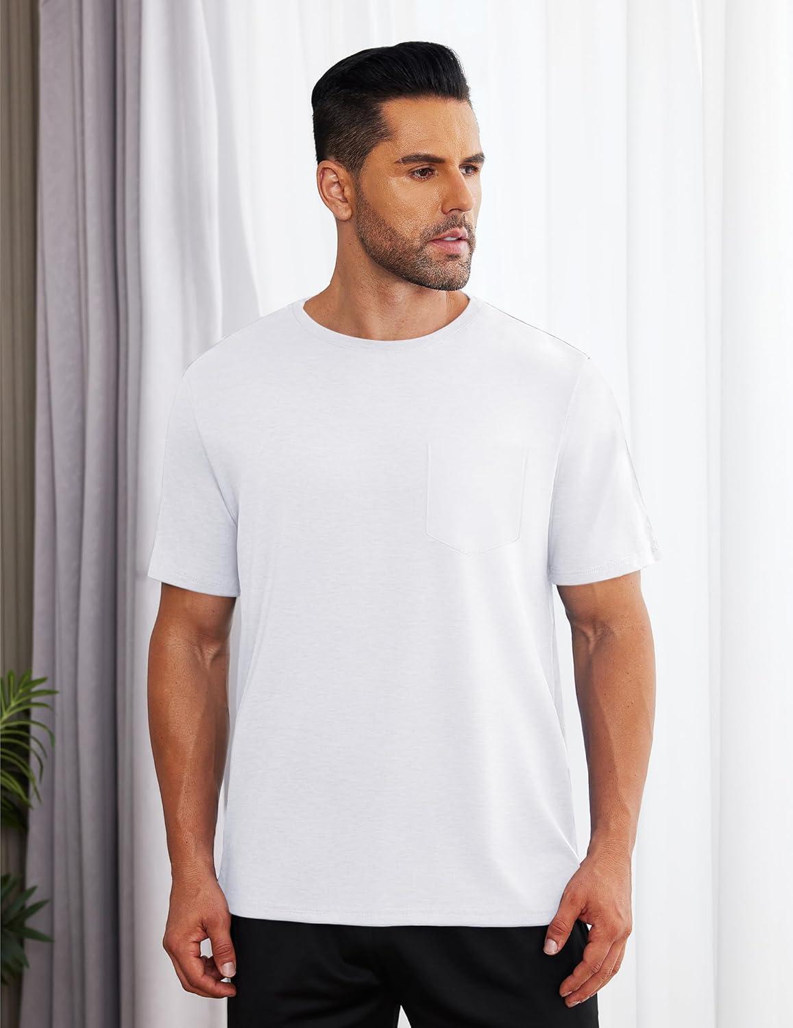 imageDeyeek Mens Post Shoulder Surgery Shirts Recovery Tear Away Short Sleeve Full Open Side Snap Adaptive Chemo ClothingWhite