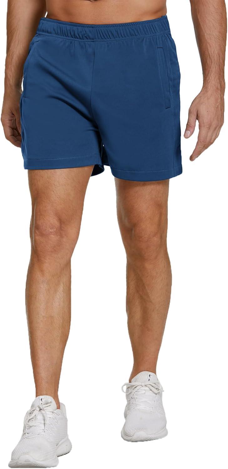 imageDeyeek Mens Snap Tear Away Athletic Shorts Breakaway Adaptive Post Hip Knee Surgery Recovery With PocketsMidnight Blue