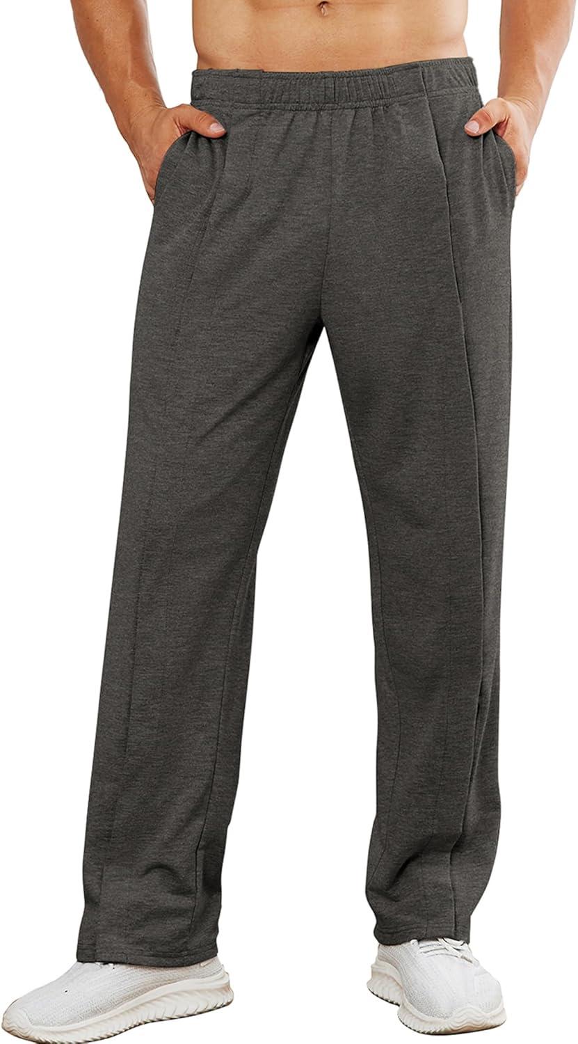 imageDeyeek Mens Tear Away Pants 2 Side Full Open Bottom Sweatpants Loose Fit Casual Adaptive Post Surgery Pants with PocketsDeep Gray