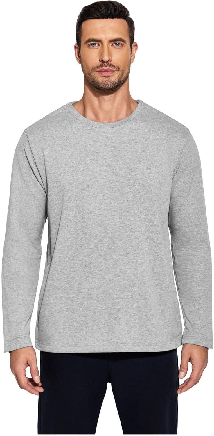 imageDeyeek Post Shoulder Surgery Recovery Shirts for Men Chemo Port Access Top Snap Full Tear Away Long SleeveLight Grey