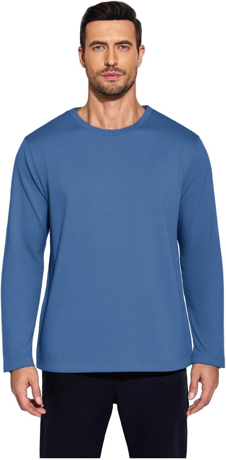 imageDeyeek Post Shoulder Surgery Recovery Shirts for Men Chemo Port Access Top Snap Full Tear Away Long SleeveNavy Blue