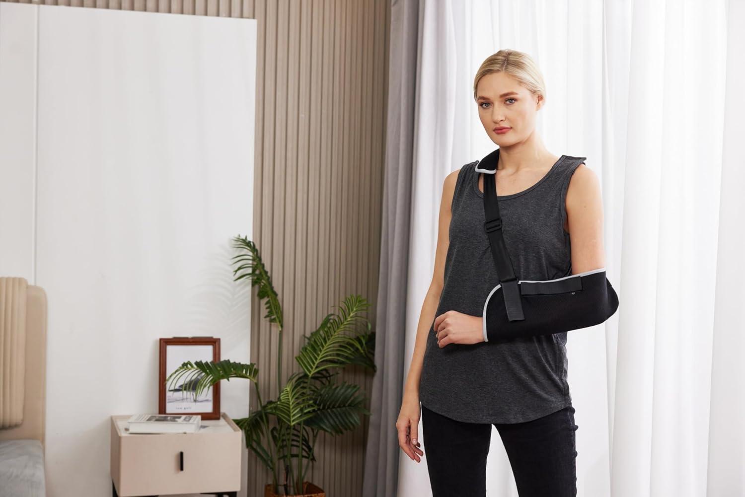 imageDeyeek Post Shoulder Surgery Shirts for Women Tear Away Snap Button Rotator Cuff Shirt Mastectomy Chemo Port Access Tank TopsDark Grey