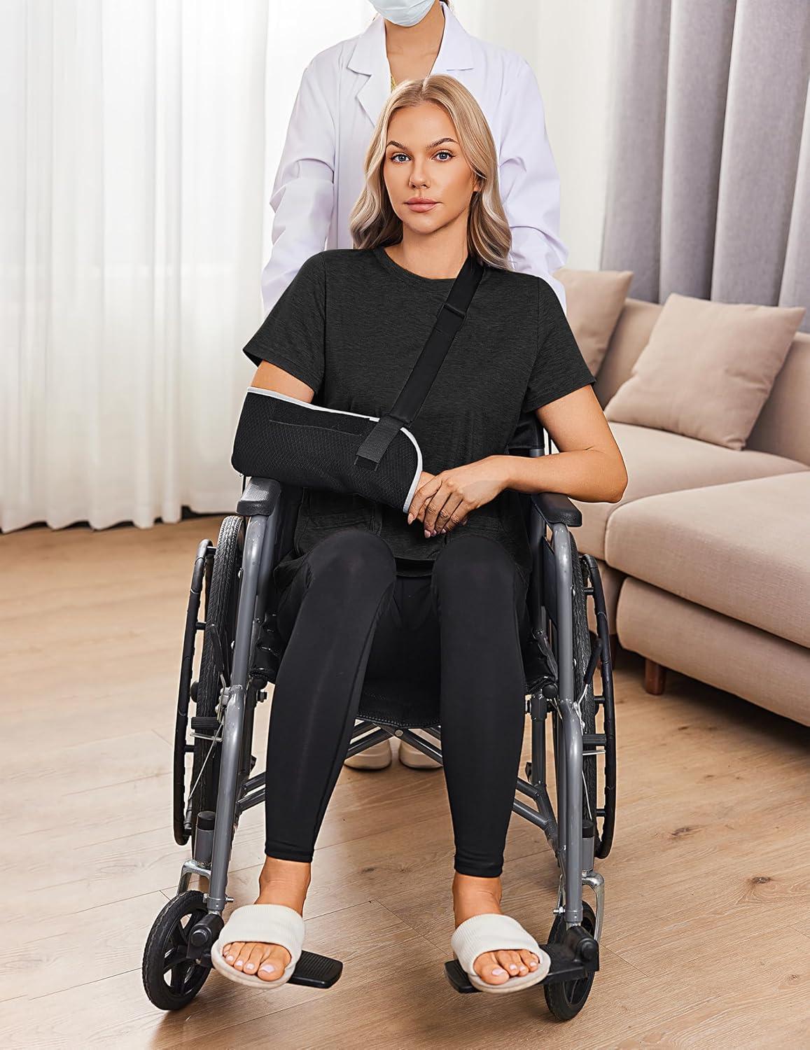 imageDeyeek Post Surgery Shirts for Women Tear Away Snap Open Back Top Hospital Shirts Short Sleeve Adaptive Clothing with PocketsBlack