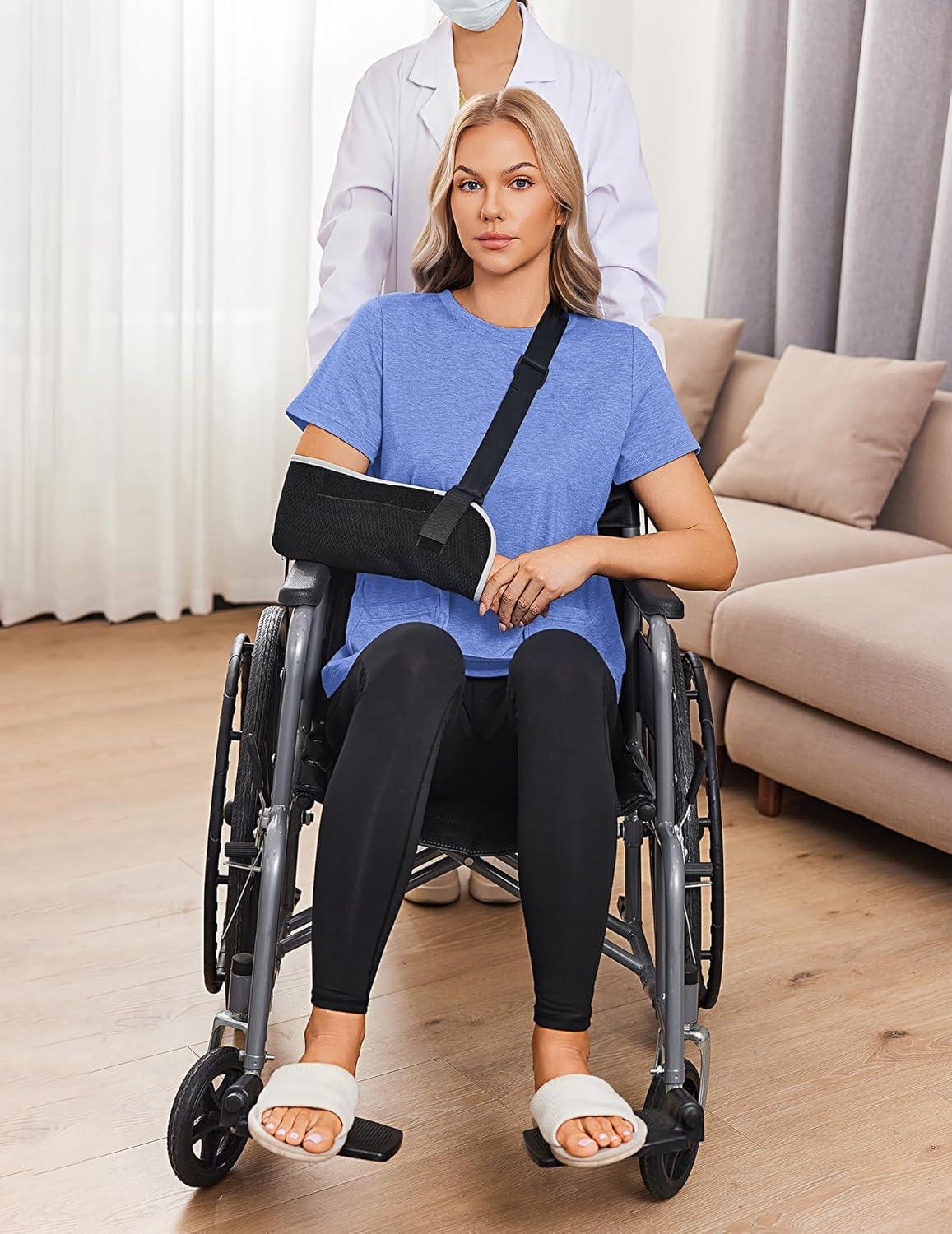 imageDeyeek Post Surgery Shirts for Women Tear Away Snap Open Back Top Hospital Shirts Short Sleeve Adaptive Clothing with PocketsBlue