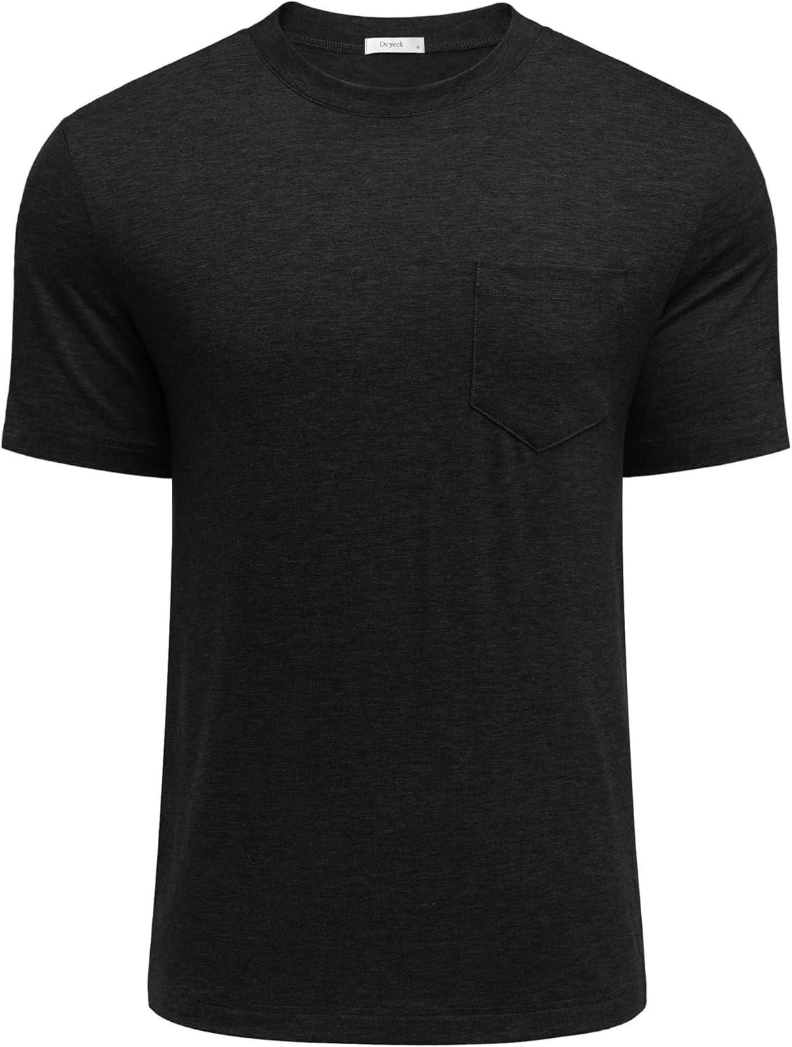 imageDeyeek Shoulder Post Surgery Recovery Shirts for Men Full Tear Away Short Sleeve T Shirt Adaptive Chemo ClothingBlack