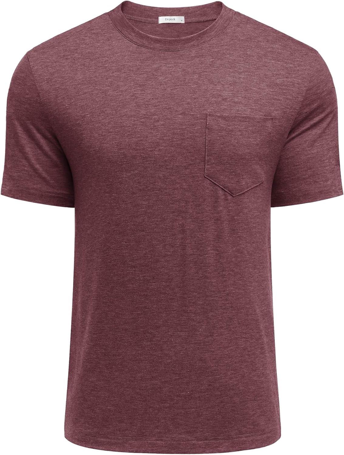 imageDeyeek Shoulder Post Surgery Recovery Shirts for Men Full Tear Away Short Sleeve T Shirt Adaptive Chemo ClothingRed