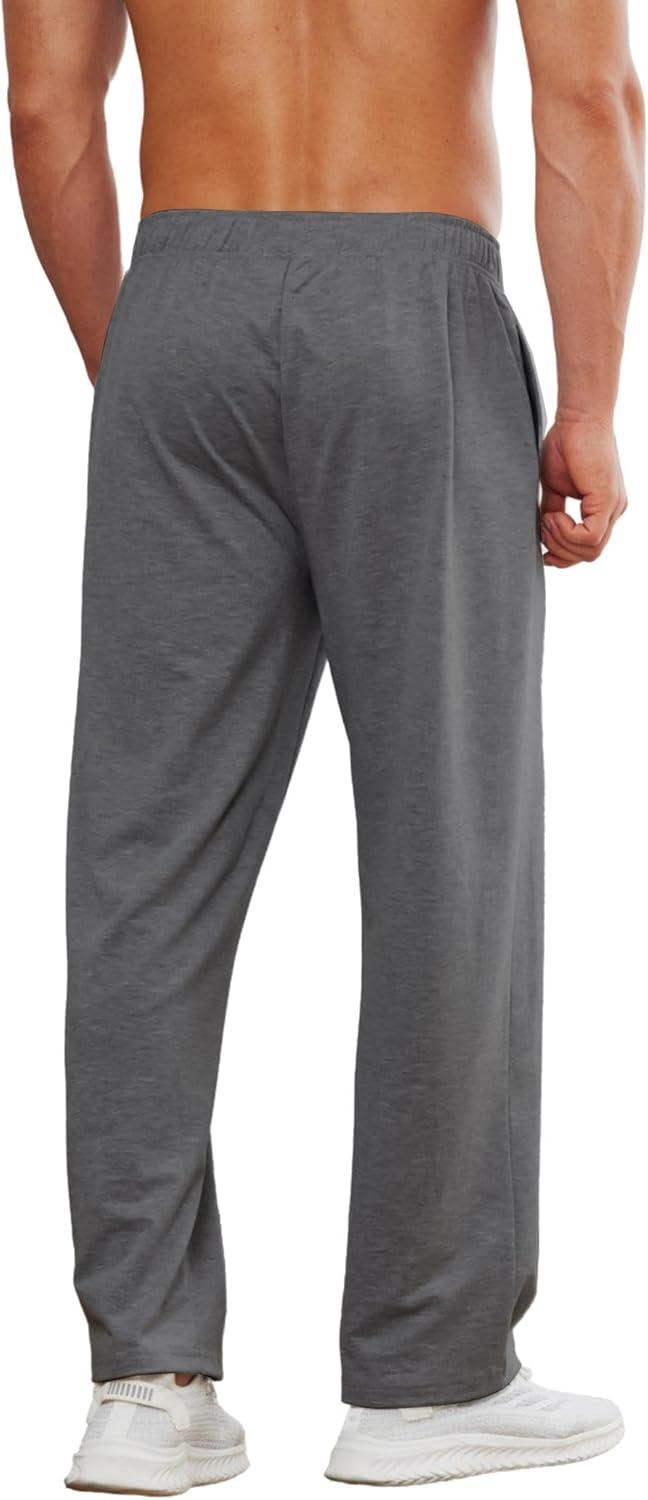 imageDeyeek Tear Away Pants for Men Full Zipper Legs Sweat Pants Mens Open Bottom Sweatpants Breakaway Cotton Post Surgery PantsDark Grey