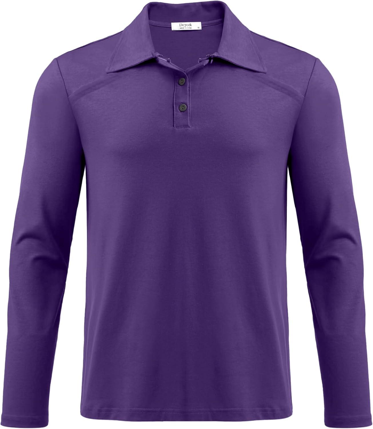imageDeyeek Unisex Chemo Shirts for Port Access Post Shoulder Surgery Recovery Shirt Long Sleeve Tear Away Adaptive Chemo ClothingDark Purple