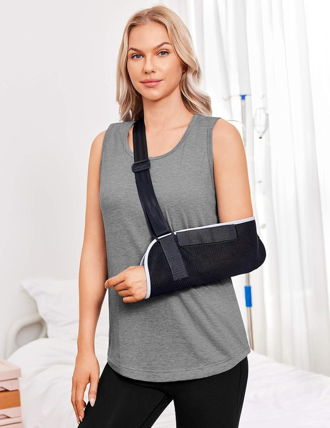 imageDeyeek Unisex Post Surgery Shirts Shoulder Mastectomy Recovery Tank Tops with Drain Pockets Adaptive Rotator Cuff Magic TapeLight Grey