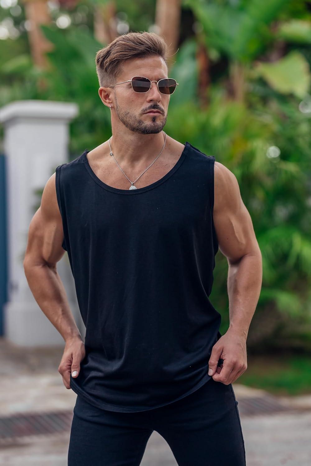 imageDeyeek Unisex Shoulder SnapAccess Tank Tops Post Surgery Shirts Tear Away Chemo Shirt Clothes After Rotator Cuff SurgeryBlack