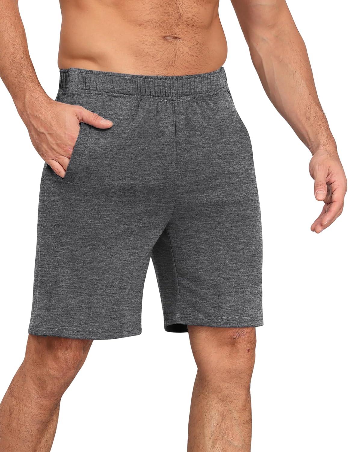 imageDeyeek Unisex Tear Away Shorts 9 Snap On Athletic Shorts Cotton Post Knee Hip Surgery Recovery Lounge Short with PocketsDark Grey