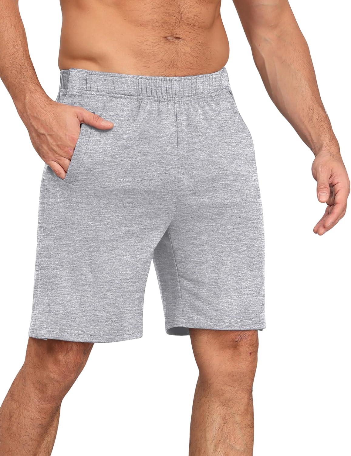imageDeyeek Unisex Tear Away Shorts 9 Snap On Athletic Shorts Cotton Post Knee Hip Surgery Recovery Lounge Short with PocketsGrey