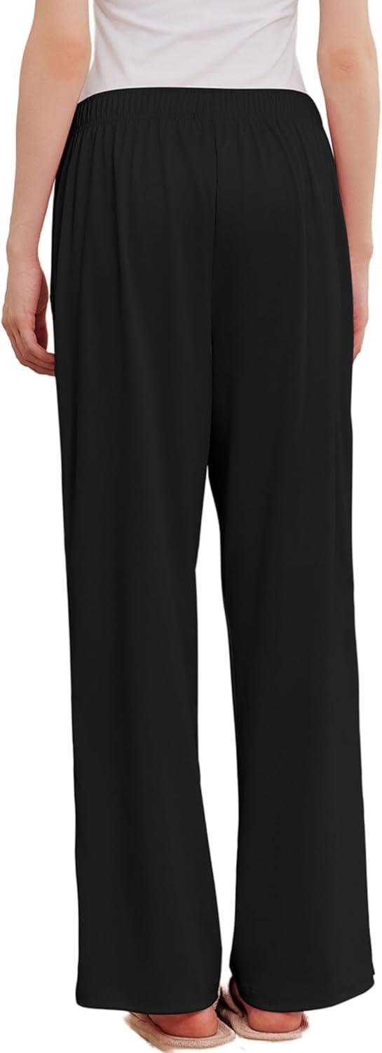 imageDeyeek Womens Tear Away Pants Side Split Snap Open Bottom Sweatpants Leg Breakaway Post Surgery Pants with PocketsBlack