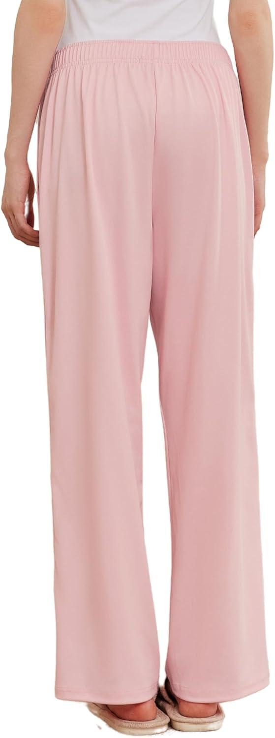 imageDeyeek Womens Tear Away Pants Side Split Snap Open Bottom Sweatpants Leg Breakaway Post Surgery Pants with PocketsDeep Pink