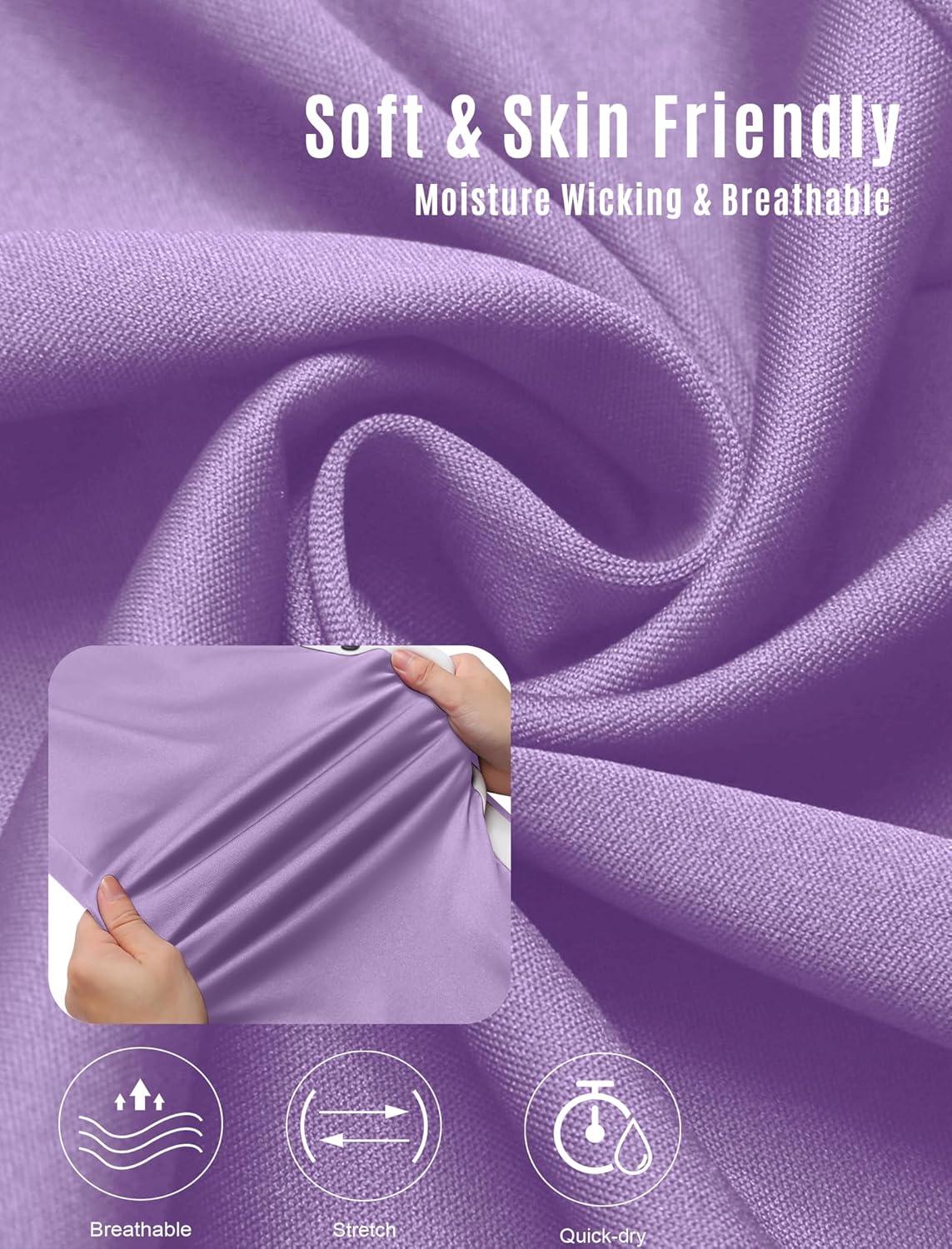 imageDeyeek Womens Tear Away Pants Side Split Snap Open Bottom Sweatpants Leg Breakaway Post Surgery Pants with PocketsLight Purple