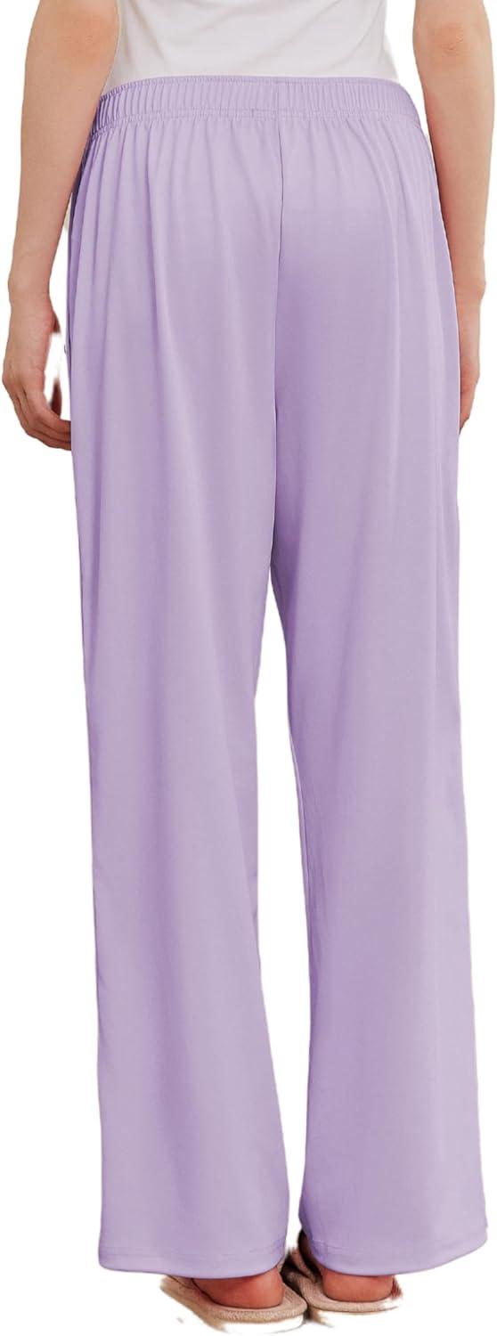 imageDeyeek Womens Tear Away Pants Side Split Snap Open Bottom Sweatpants Leg Breakaway Post Surgery Pants with PocketsLight Purple