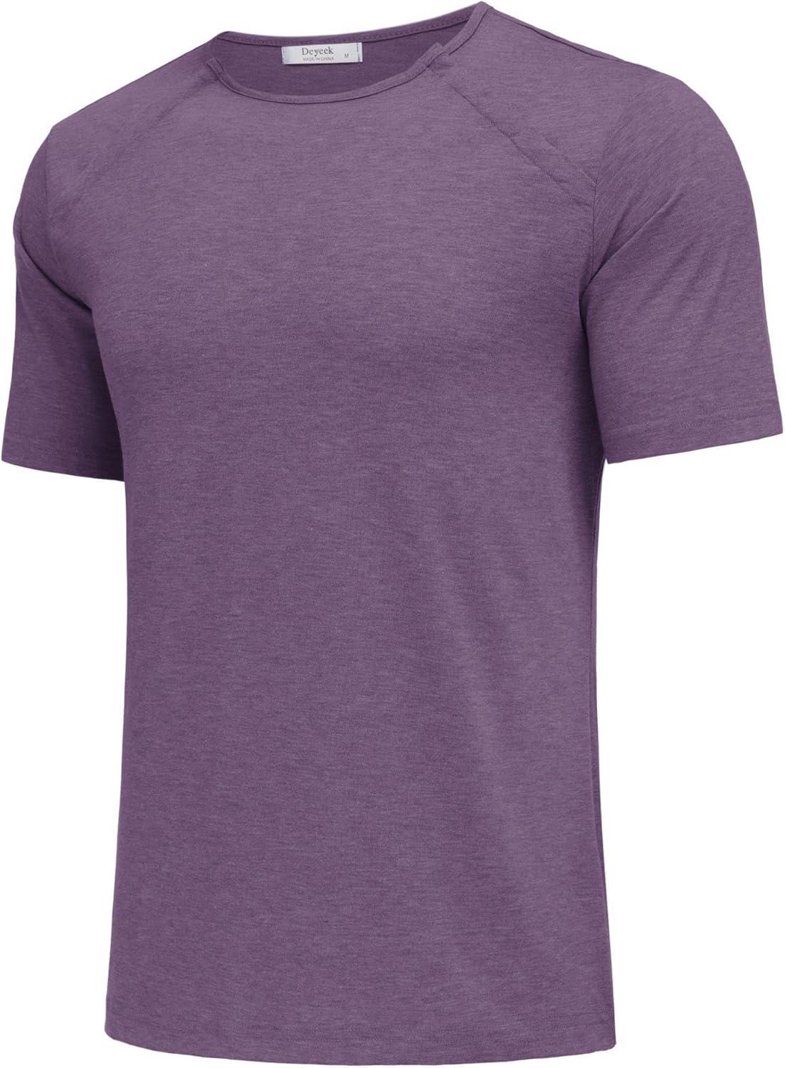 imageDyeek Chemo for Shirt Port Access Chemotherapy Must Haves Tear Away Side Snap Short Sleeve Post Shoulder Surgery ShirtsBright Purple