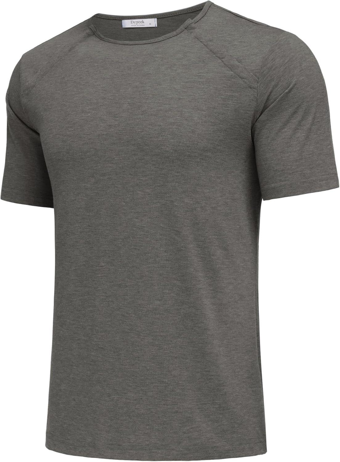 imageDyeek Chemo for Shirt Port Access Chemotherapy Must Haves Tear Away Side Snap Short Sleeve Post Shoulder Surgery ShirtsDark Gray