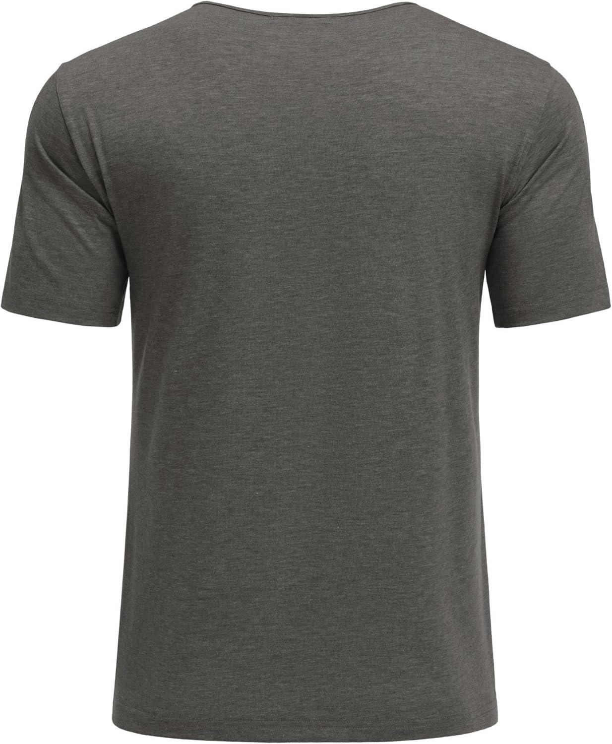 imageDyeek Chemo for Shirt Port Access Chemotherapy Must Haves Tear Away Side Snap Short Sleeve Post Shoulder Surgery ShirtsDark Gray