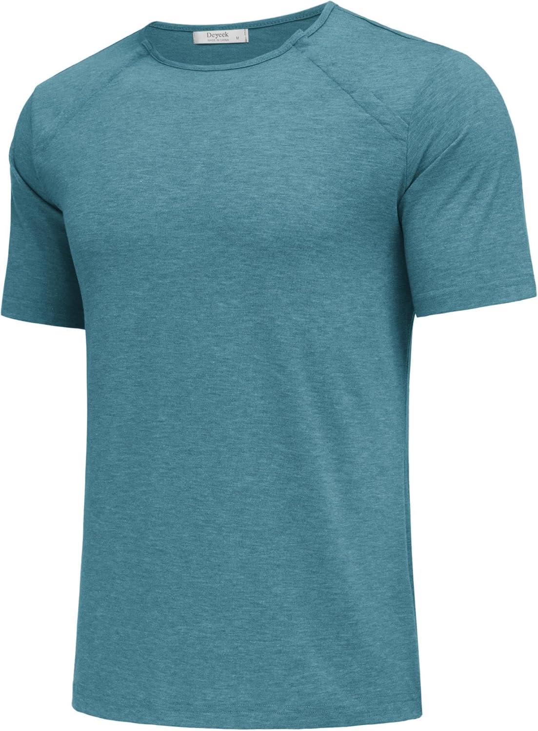 imageDyeek Chemo for Shirt Port Access Chemotherapy Must Haves Tear Away Side Snap Short Sleeve Post Shoulder Surgery ShirtsPeacock Blue