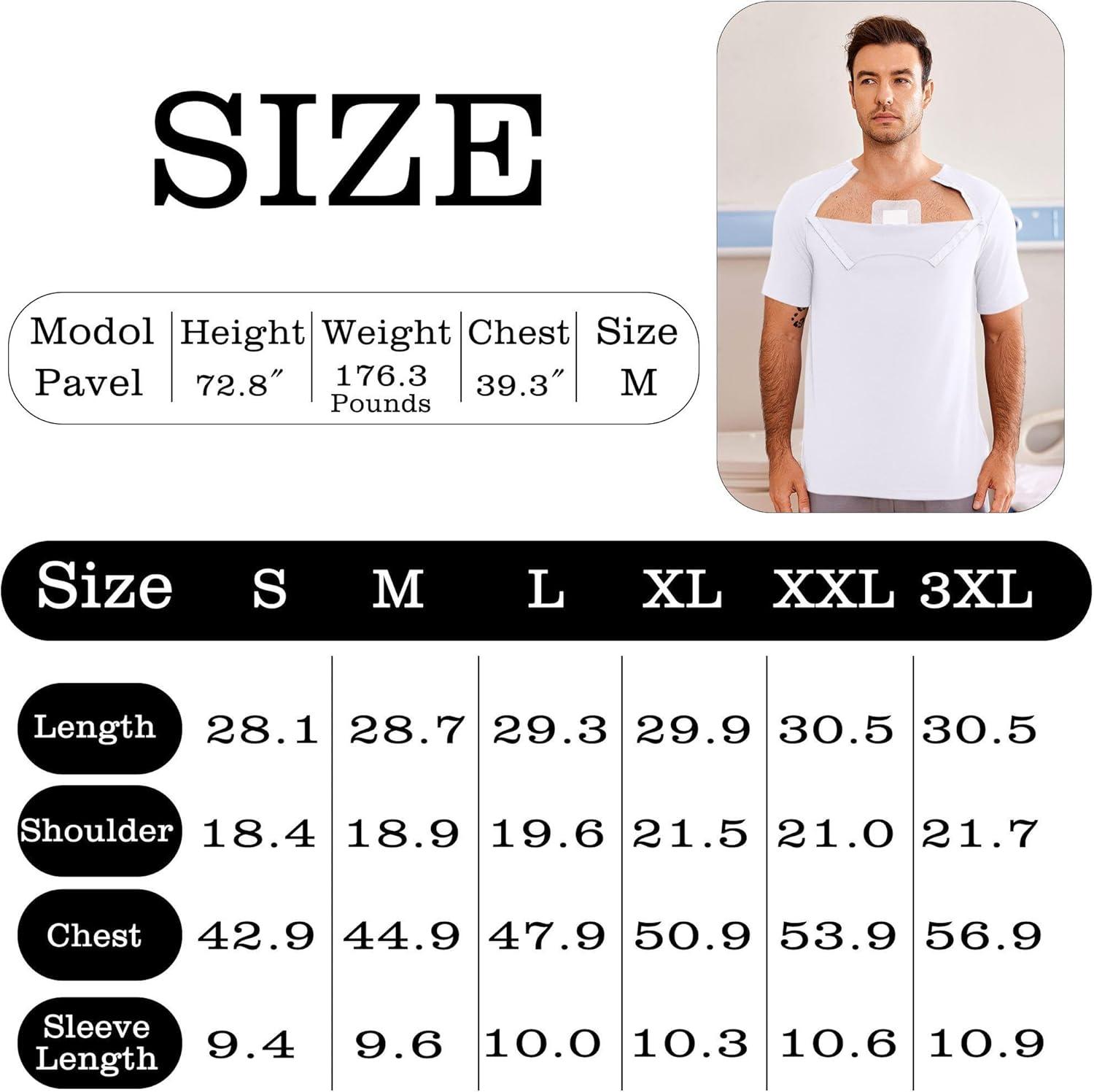 imageDyeek Chemo for Shirt Port Access Chemotherapy Must Haves Tear Away Side Snap Short Sleeve Post Shoulder Surgery ShirtsWhite
