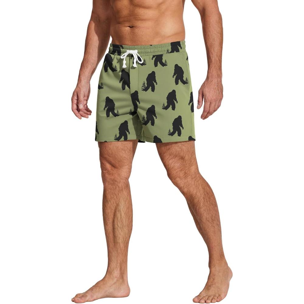 imageDeyeek 55 Inch Mens Pajama Shorts Sleep Cotton Lounge PJ Lightweight Elastic Waist Drawstring Nightwear Bottom with PocketsApe