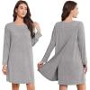 imageDeyeek Hospital Gowns for Women Open Back Tear Away Post Surgery Dress Long Sleeve with Shoulder Snaps Adaptive NightgownsLight Grey