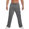 imageDeyeek Mens Lightweight Sweatpants Open Bottom Sweat Pants for Men Straight Leg Gym Sweatpants Lounge Pants with PocketsDark Grey