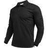 imageDeyeek Mens Polo Shirts Long Sleeve Golf Polo Shirts for Men Quick Dry UPF 50 Sun Protection Polos Casual Collared ShirtsBlack