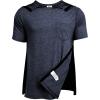 imageDeyeek Mens Post Shoulder Surgery Shirts Recovery Tear Away Short Sleeve Full Open Side Snap Adaptive Chemo ClothingNavy Blue