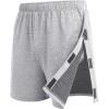 imageDeyeek Unisex Tear Away Shorts Snap On Athletic Cotton Shorts Post Knee Surgery Recovery Hip Replacement Pants with PocketsGrey