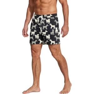 Deyeek 5.5 Inch Mens Pajama Shorts Sleep Cotton Lounge PJ Lightweight Elastic Waist Drawstring Nightwear Bottom with Pockets(Cat)