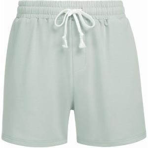 Deyeek 5.5 Inch Mens Pajama Shorts Sleep Cotton Lounge PJ Lightweight Elastic Waist Drawstring Nightwear Bottom with Pockets(Gray Green)