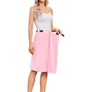 Deyeek Adaptive Tear Away Skirt for Women – Easy Access Magic Stick Closure Post Hip Knee Leg Ankle Surgery Recovery(Dark Pink)