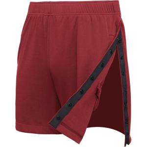 Deyeek Men’s Snap Tear Away Athletic Shorts – Breakaway Adaptive Post Hip Knee Surgery Recovery With Pockets(Wine Red)