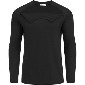Deyeek Unisex Chemo Shirts for Port Access Chemotherapy Must Haves Long Sleeve Cancer Care Package for Men(Black)