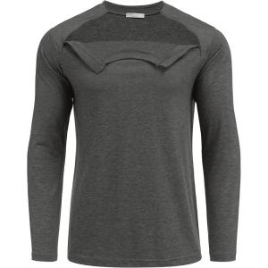 Deyeek Unisex Chemo Shirts for Port Access Chemotherapy Must Haves Long Sleeve Cancer Care Package for Men(Dark Grey)