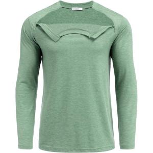 Deyeek Unisex Chemo Shirts for Port Access Chemotherapy Must Haves Long Sleeve Cancer Care Package for Men(Light Green)