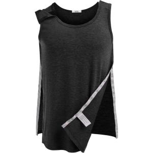 Deyeek Unisex Shoulder Snap-Access Tank Tops Post Surgery Shirts Tear Away Chemo Shirt Clothes After Rotator Cuff Surgery(Black)
