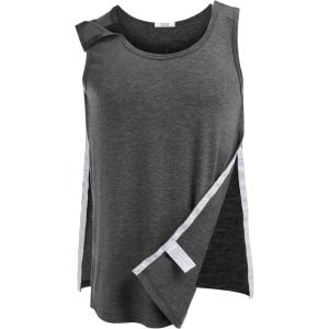 Deyeek Unisex Shoulder Snap-Access Tank Tops Post Surgery Shirts Tear Away Chemo Shirt Clothes After Rotator Cuff Surgery(Dark Grey)