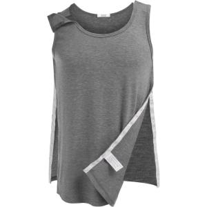 Deyeek Unisex Shoulder Snap-Access Tank Tops Post Surgery Shirts Tear Away Chemo Shirt Clothes After Rotator Cuff Surgery(Grey)